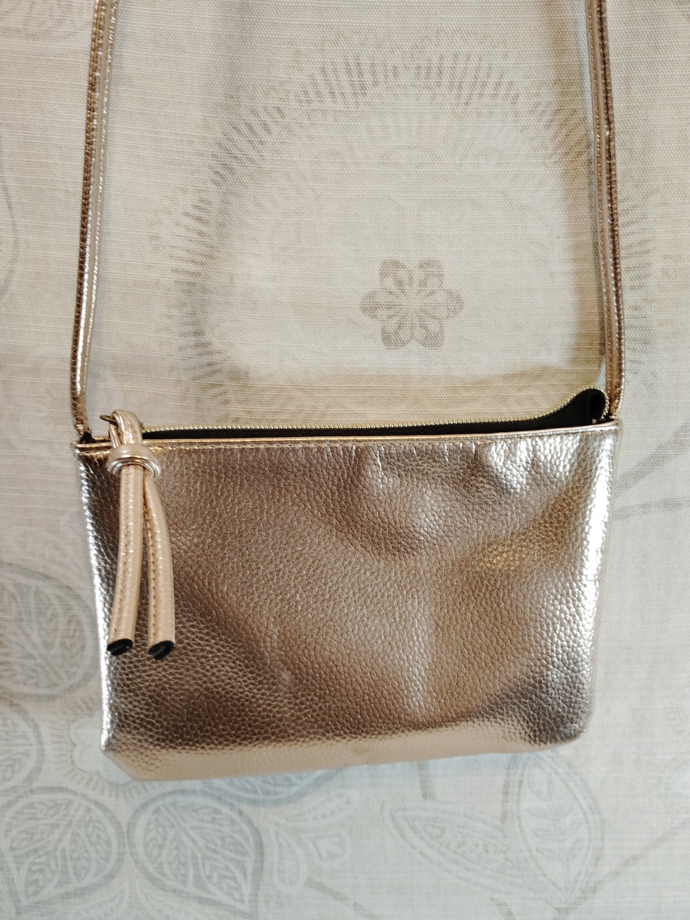 City Streets Metallic Gold Crossbody Bag